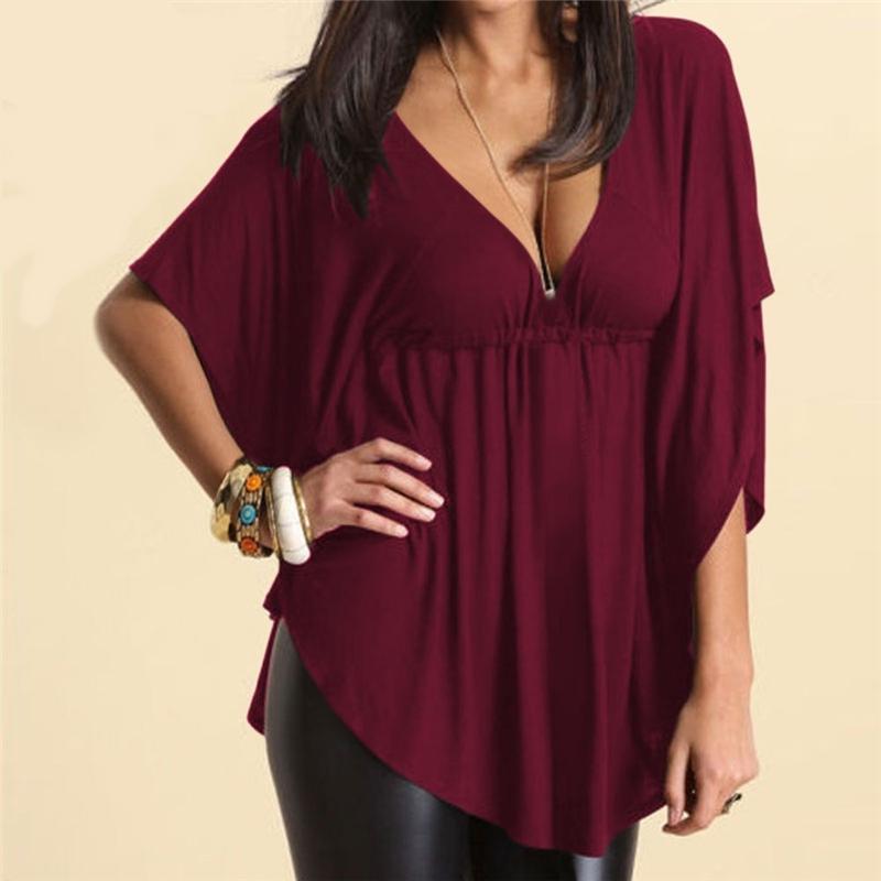 Plus Size Loose Flare Sleeve Top