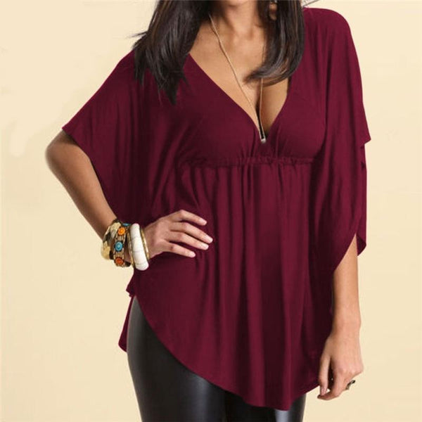 Plus Size Loose Flare Sleeve Top