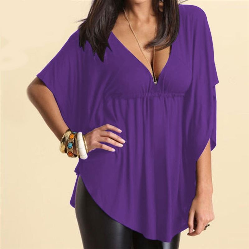 Plus Size Loose Flare Sleeve Top