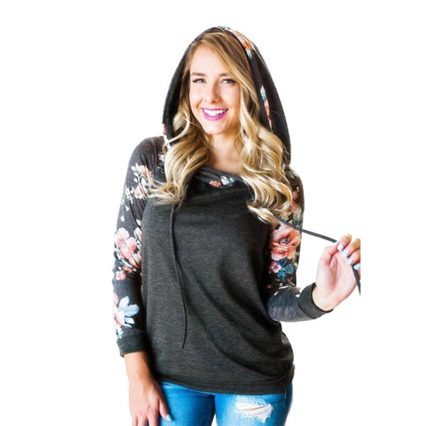 Floral Sleeved Hoodie