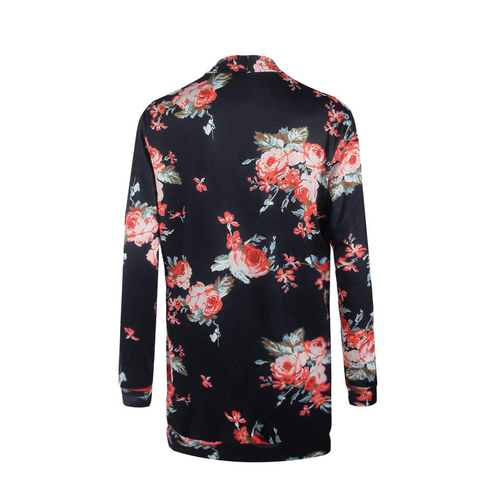 Floral Print Long Sleeve Cardigan