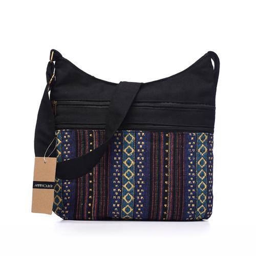Bohemian Hobo Bag Aztec Folk Tribal Woven Design