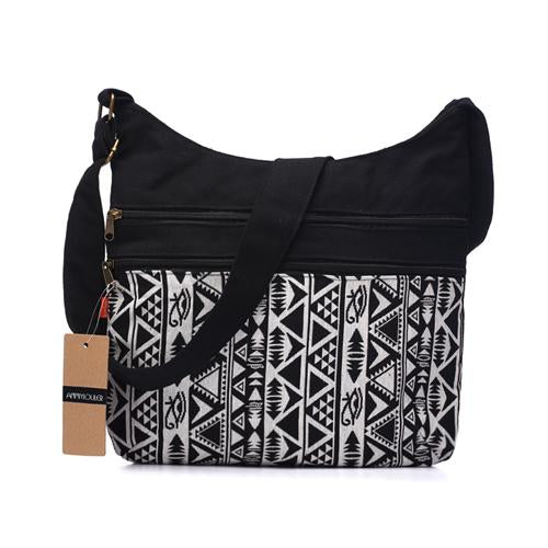 Bohemian Hobo Bag Aztec Folk Tribal Woven Design