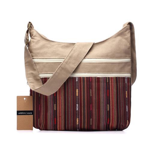 Bohemian Hobo Bag Aztec Folk Tribal Woven Design