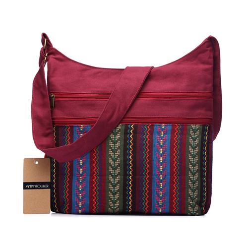 Bohemian Hobo Bag Aztec Folk Tribal Woven Design