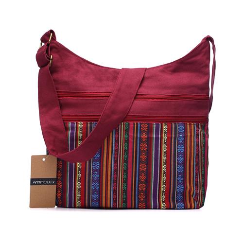 Bohemian Hobo Bag Aztec Folk Tribal Woven Design