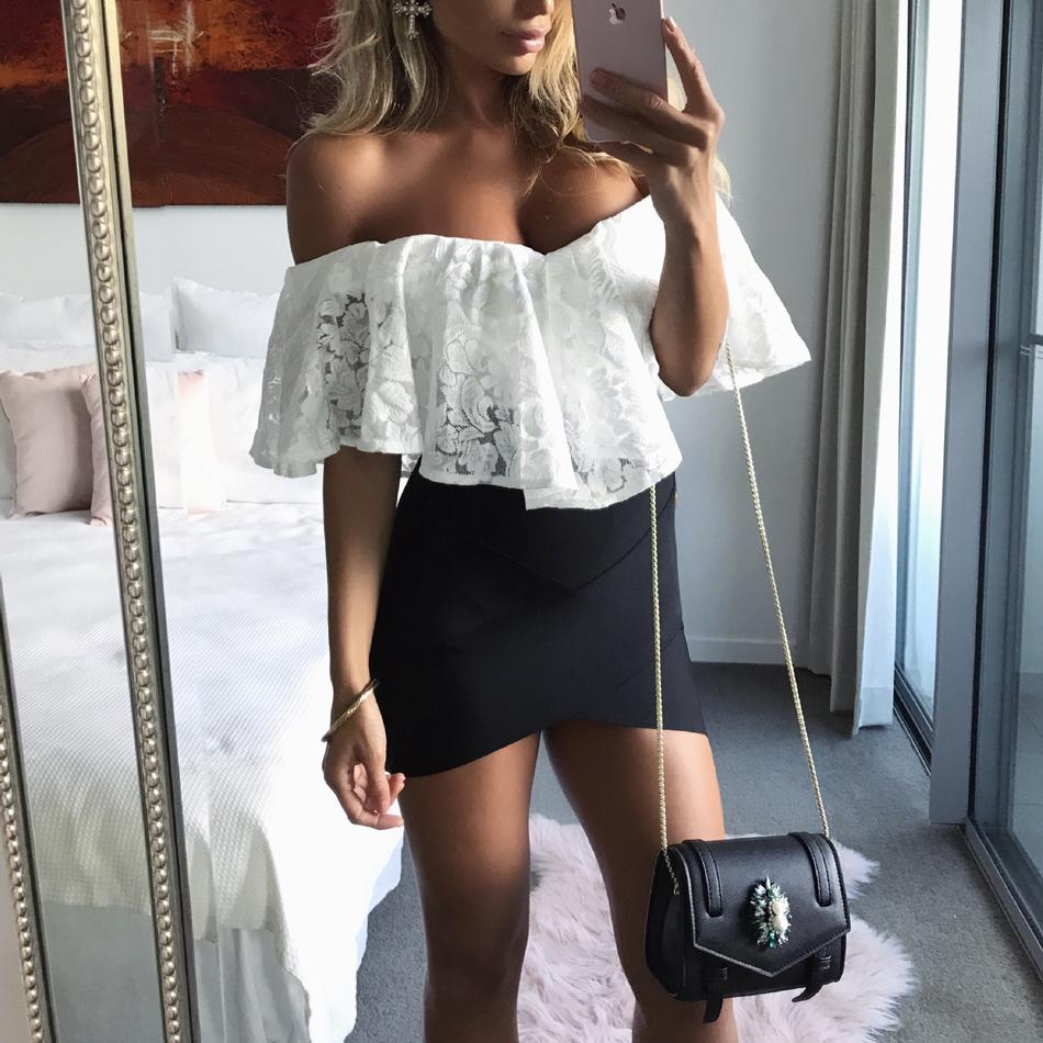 Sexy Ruffled Lace Bodysuit