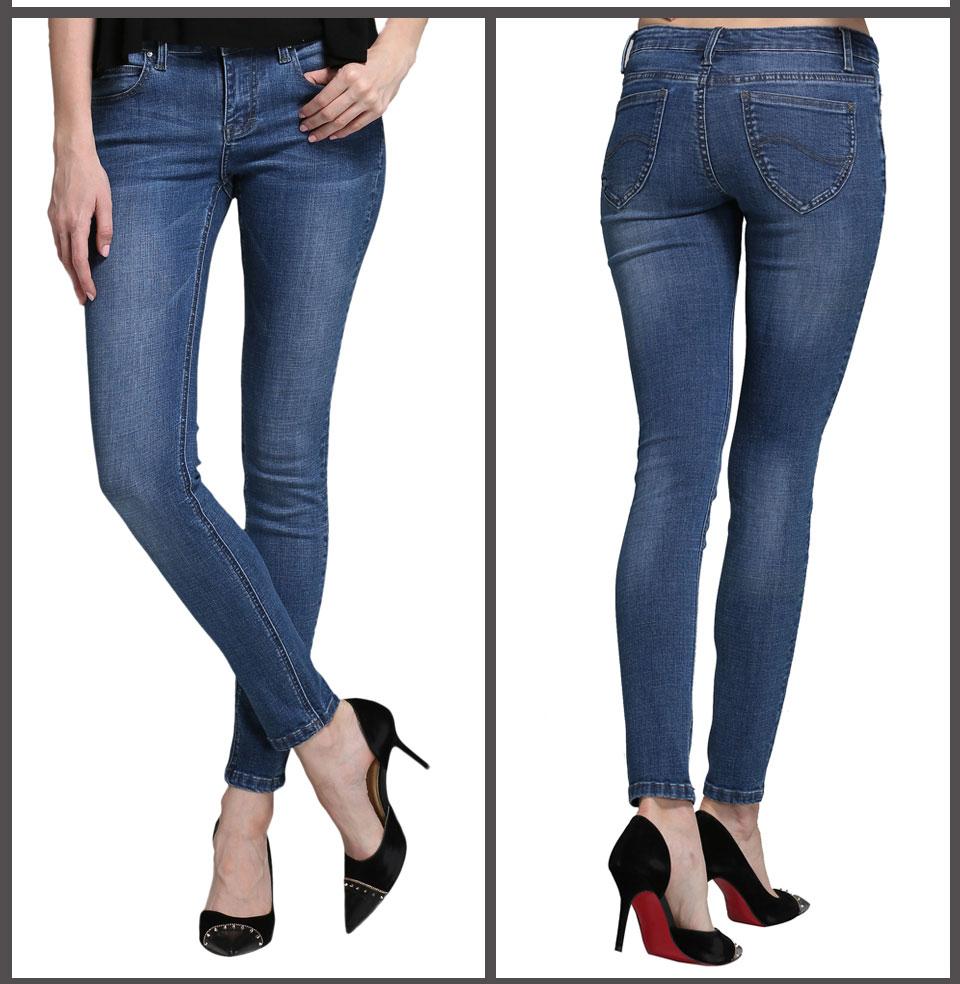 Vintage Stretch Skinny Casual Mid Waist Jean