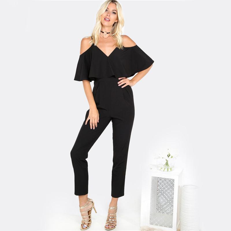 Ruffle Layered Slip Jumpsuit