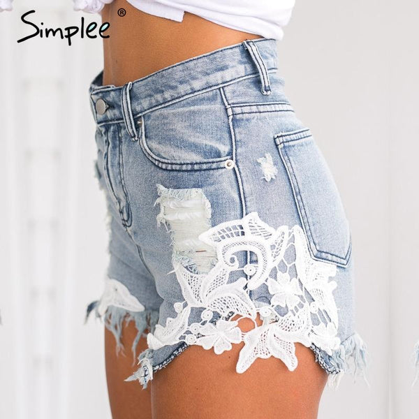 Vintage ripped denim short