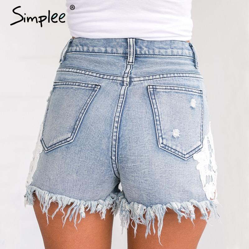 Vintage ripped denim short