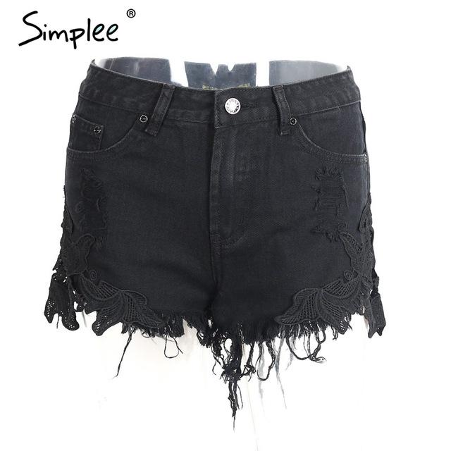Vintage ripped denim short