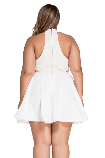 Cut Out Layered Skater Dress