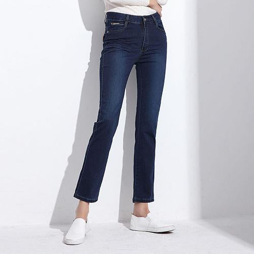 Dark Blue High Waist Stretch Skinny Jeans