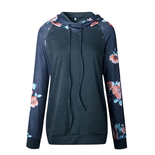 Floral Sleeved Hoodie