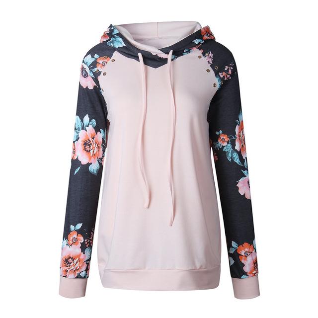 Floral Sleeved Hoodie
