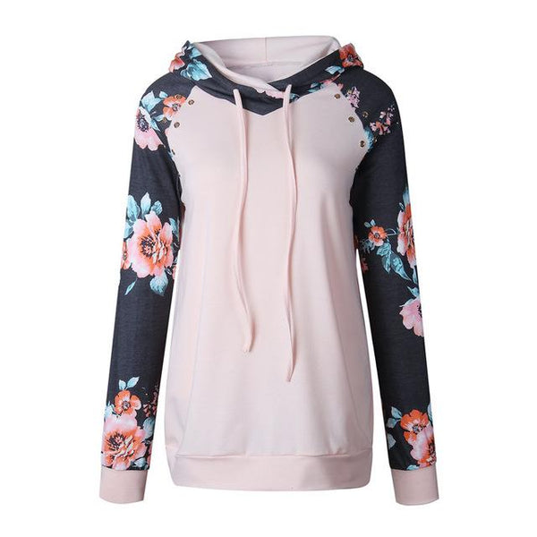 Floral Sleeved Hoodie