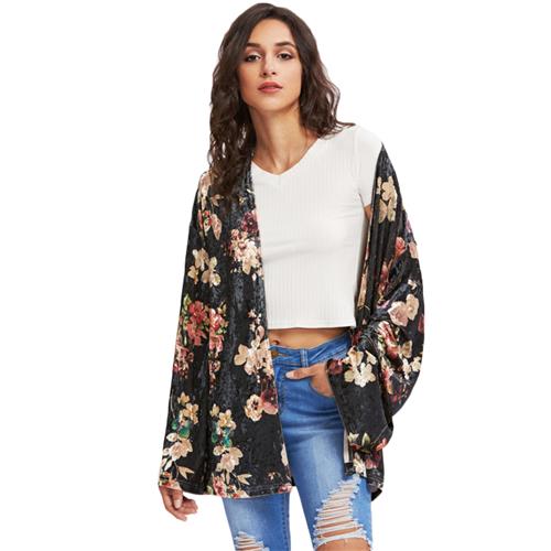 Floral Velvet Kimono