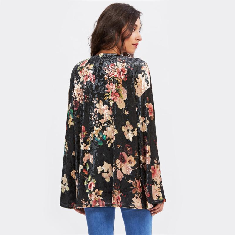 Floral Velvet Kimono