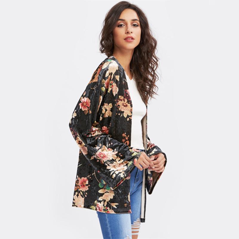 Floral Velvet Kimono