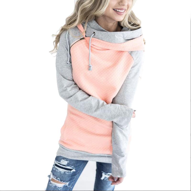 Patchwork Double Hooded Hoodie