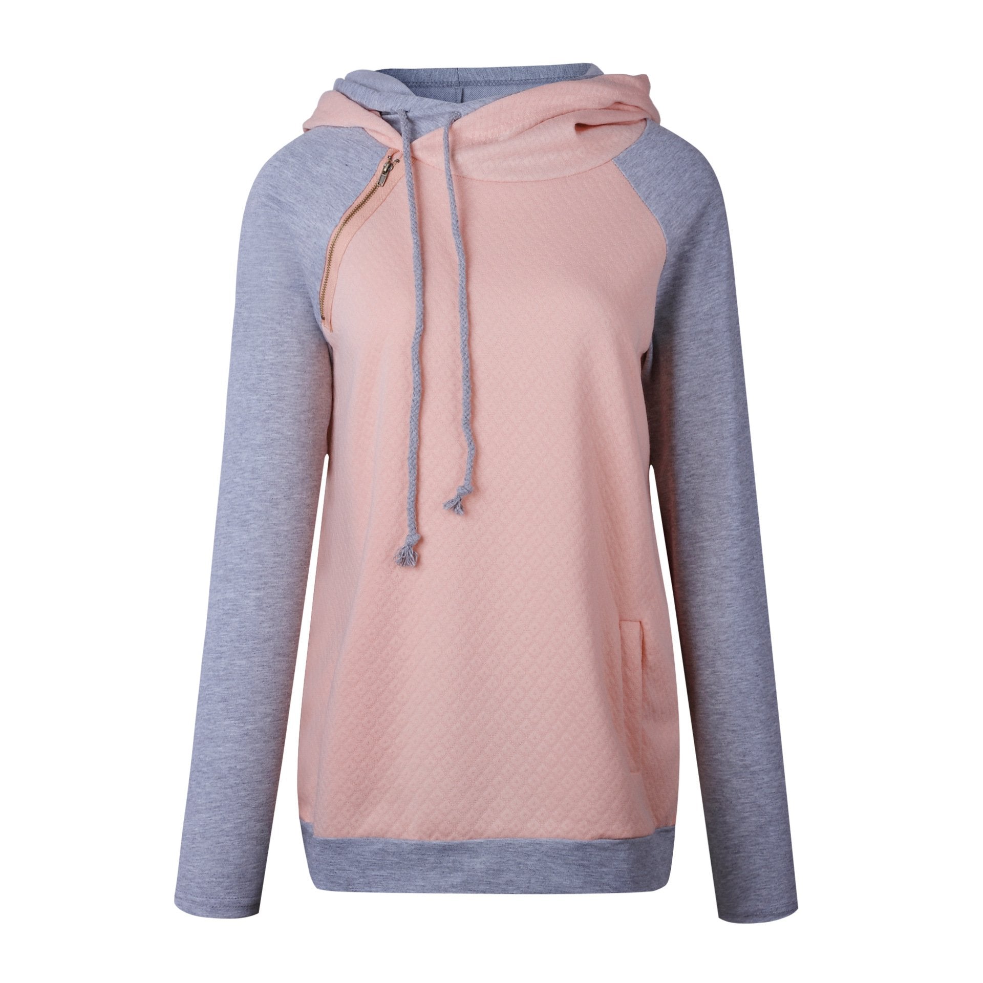 Patchwork Double Hooded Hoodie