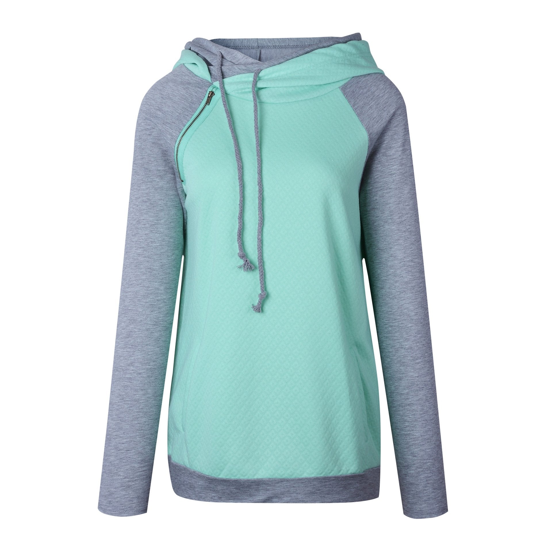 Patchwork Double Hooded Hoodie