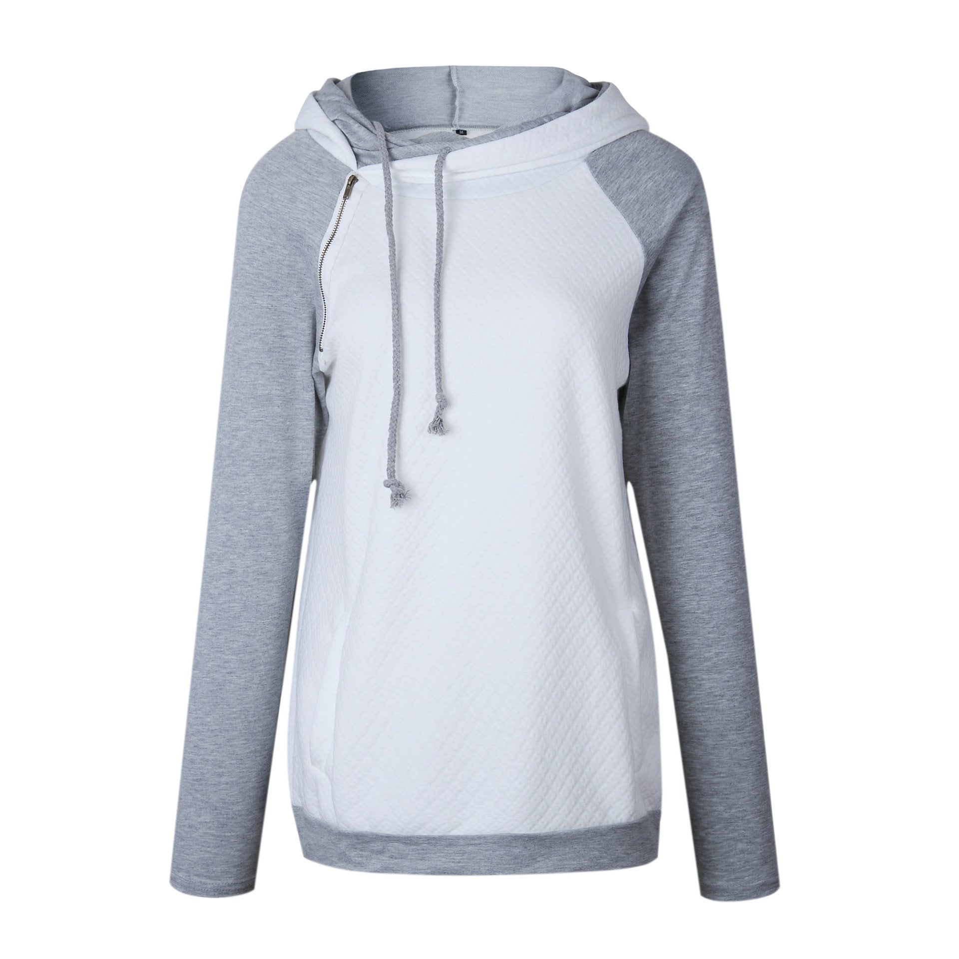 Patchwork Double Hooded Hoodie