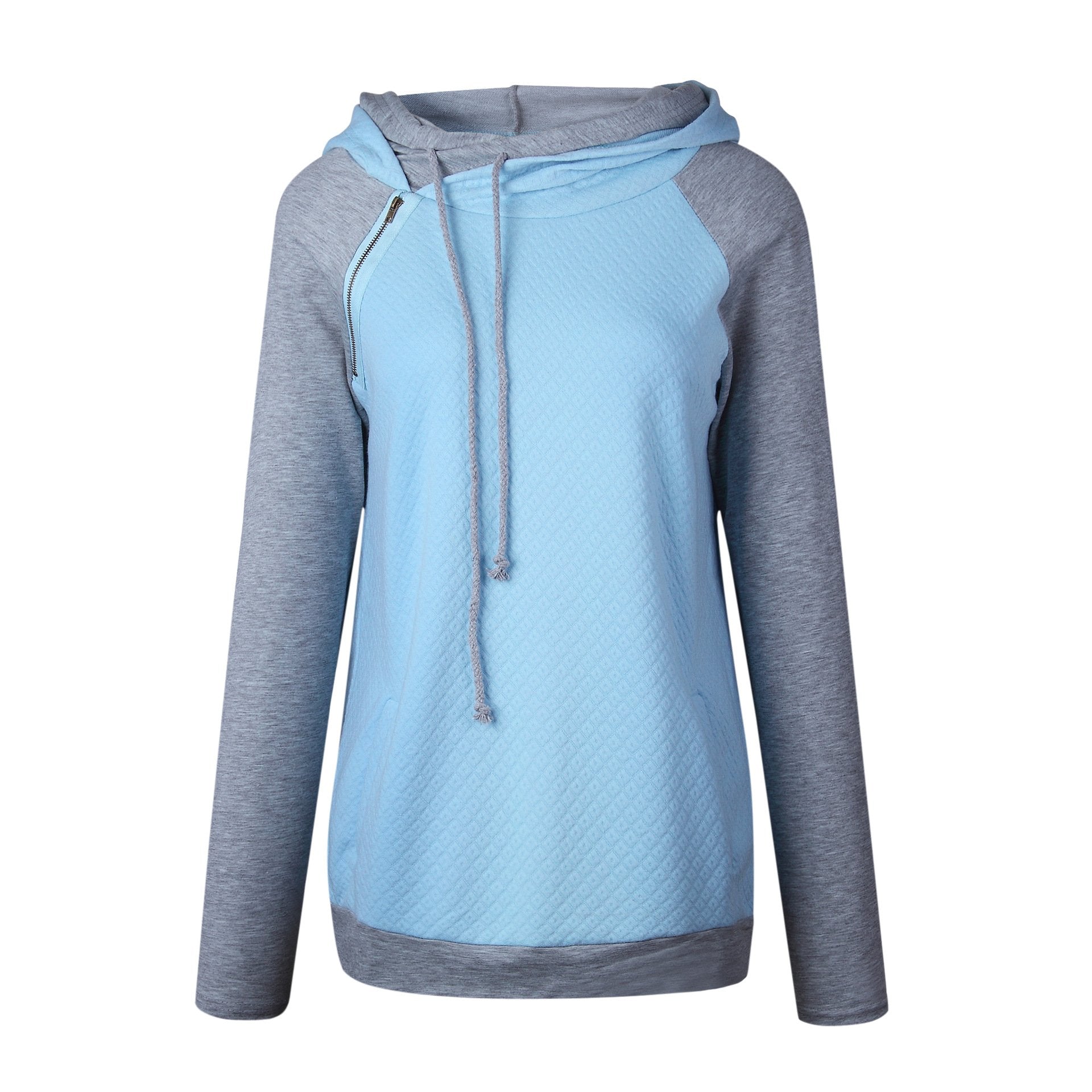 Patchwork Double Hooded Hoodie
