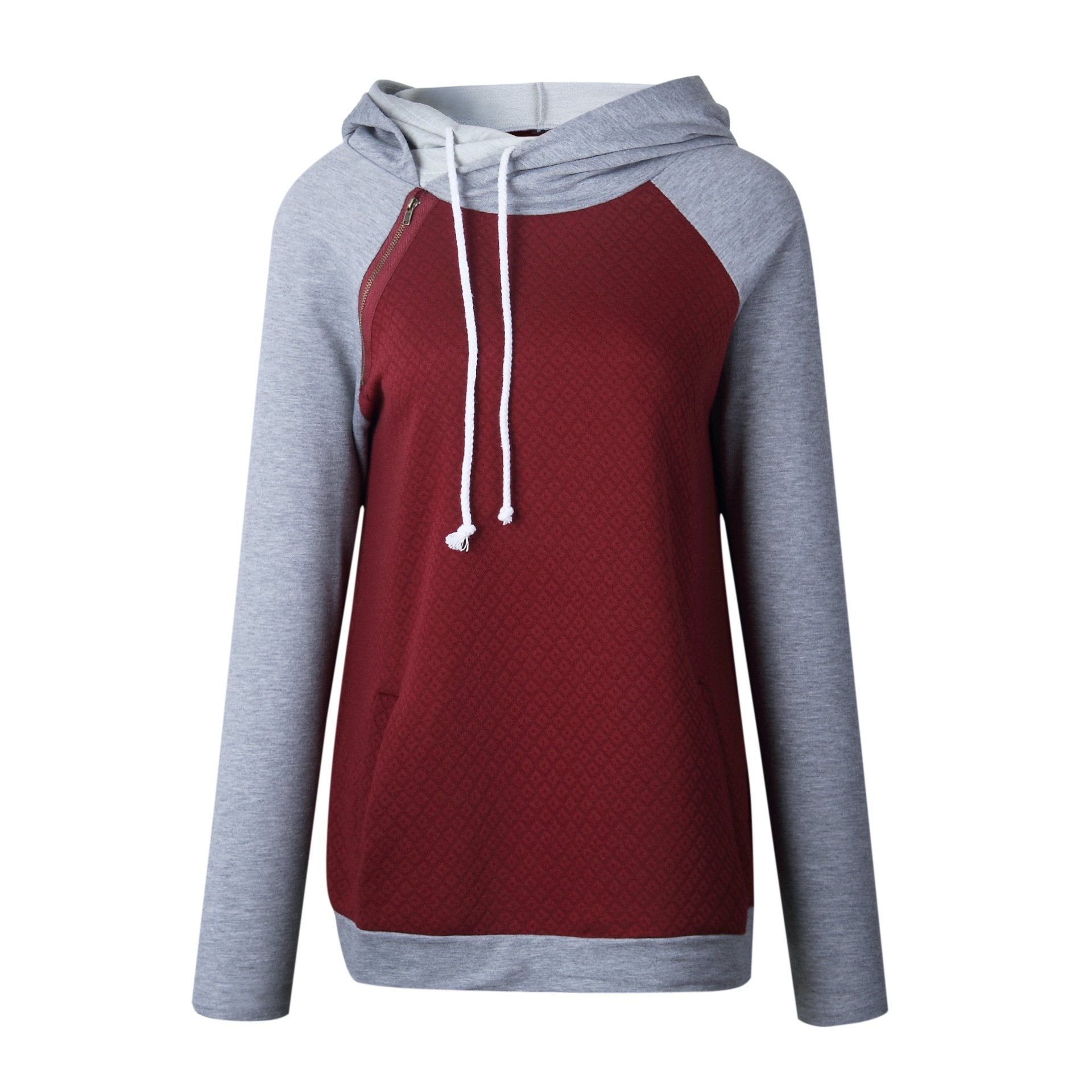 Patchwork Double Hooded Hoodie