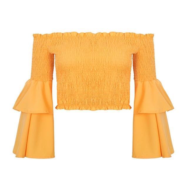 Butterfly Sleeve Crop Top