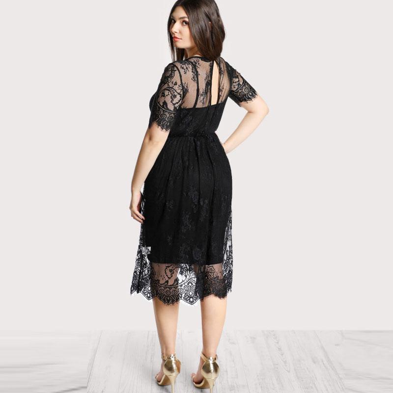 Sexy Black Lace Top Dress