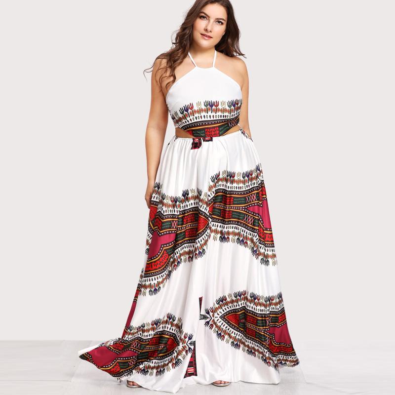 Plus Size Summer Cut Out Maxi Dress