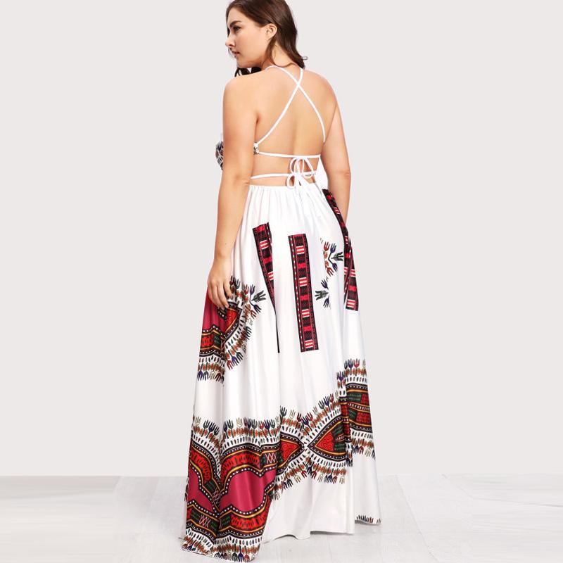 Plus Size Summer Cut Out Maxi Dress
