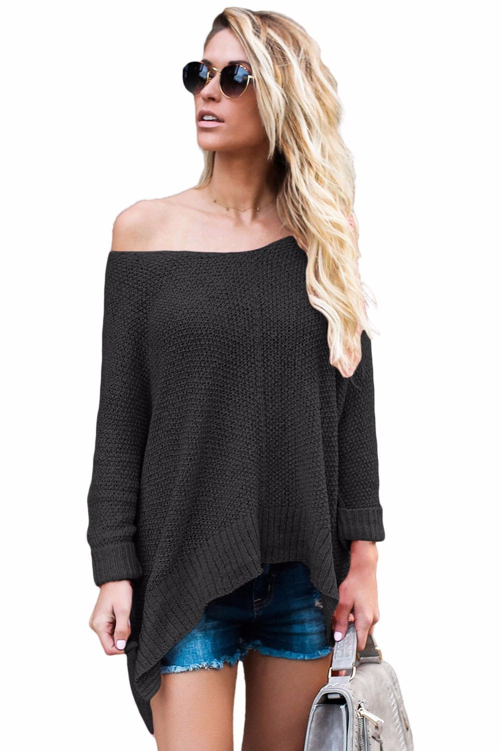 Loose High-Low Pullover Sweater