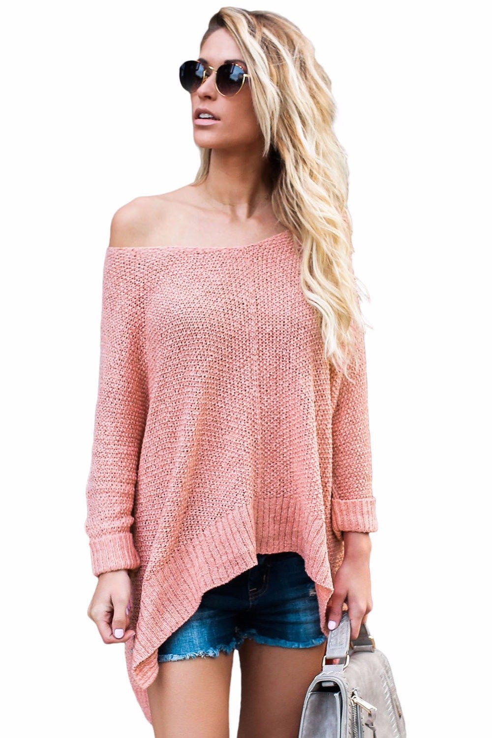 Loose High-Low Pullover Sweater