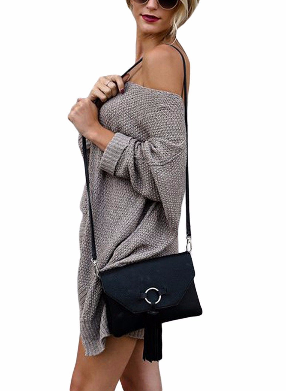 Loose High-Low Pullover Sweater