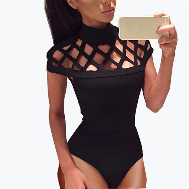 Caged Choker Collar Bodysuit