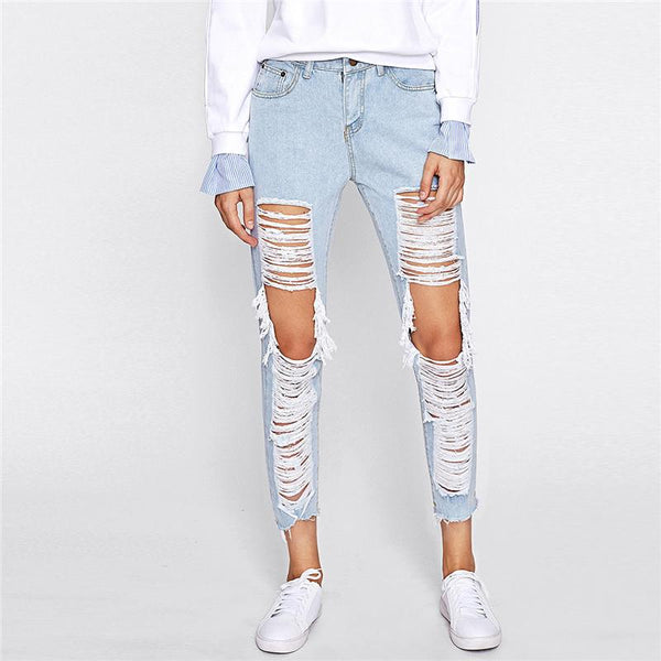Extreme Distressing Jeans