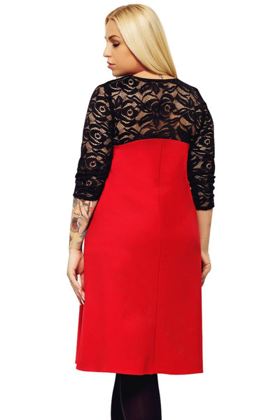Top Lace Patchwork Tunic Dress