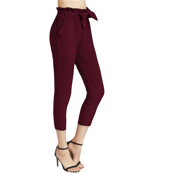 High Waist Elegant Capri Pants