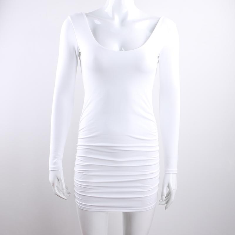 Backless Long Sleeve Wrap Mini Dress