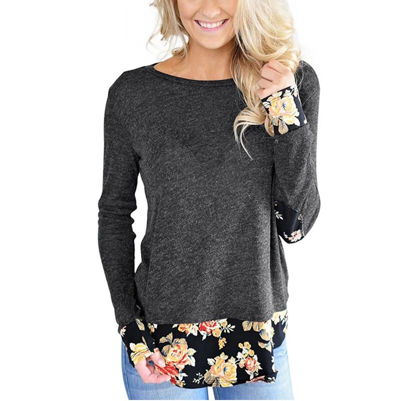 Patchwork Flower Floral Edge Long Sleeve