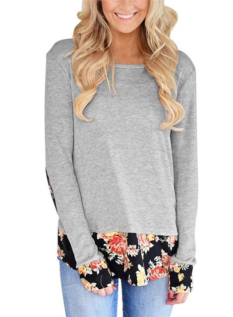 Patchwork Flower Floral Edge Long Sleeve