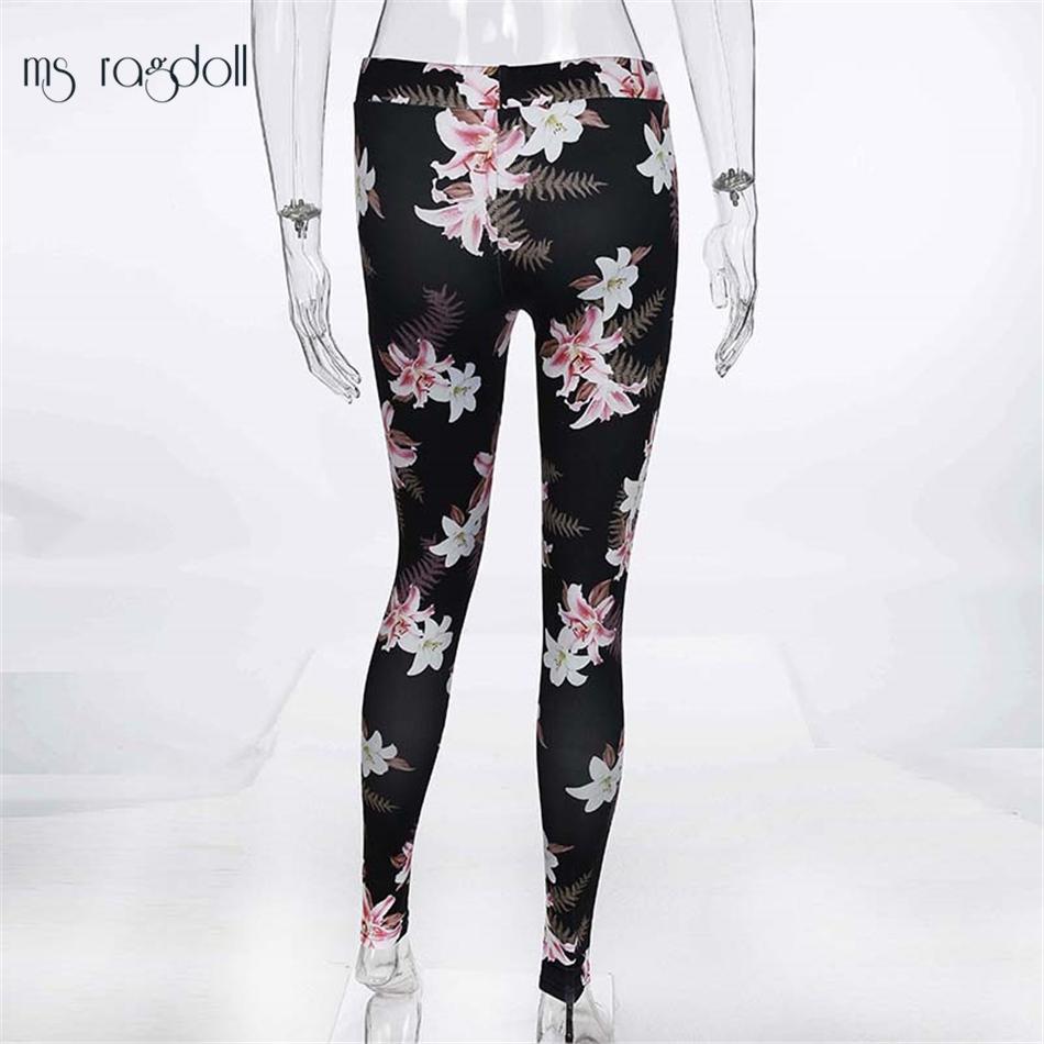 Floral Sporting Suit Top+Leggings Set