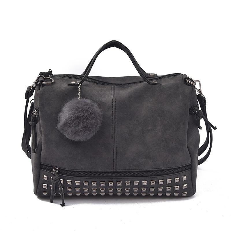 Studded Leather Shoulder Purse