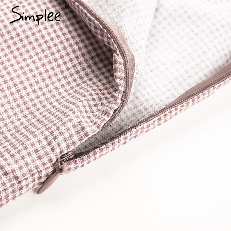 Plaid Tie Up High Waist Cotton Short