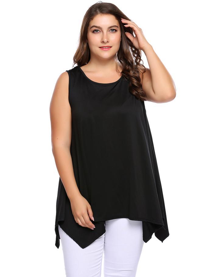 Solid Asymmetrical Tank Top