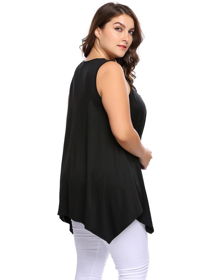 Solid Asymmetrical Tank Top