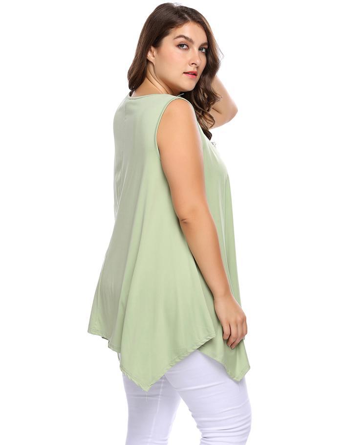 Solid Asymmetrical Tank Top
